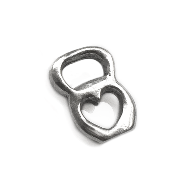 kettlebell charm with heart