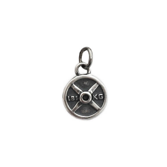 Weight Plate Charm mini sterling silver